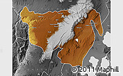 Physical Map of Gurage, desaturated