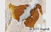 Physical Map of Gurage, lighten