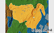 Political Map of Gurage, darken