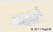 Classic Style 3D Map of Konso, single color outside