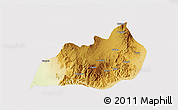 Physical 3D Map of Konso, cropped outside