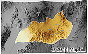 Physical 3D Map of Konso, darken, desaturated