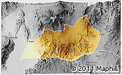 Physical 3D Map of Konso, desaturated