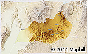 Physical 3D Map of Konso, lighten