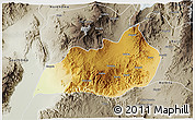 Physical 3D Map of Konso, semi-desaturated