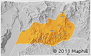 Political 3D Map of Konso, lighten, desaturated
