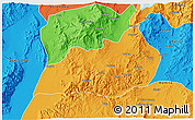 Political 3D Map of Konso