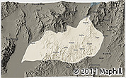 Shaded Relief 3D Map of Konso, darken