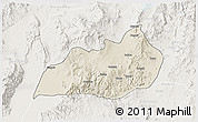 Shaded Relief 3D Map of Konso, lighten