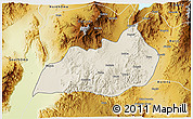 Shaded Relief 3D Map of Konso, physical outside