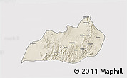 Shaded Relief 3D Map of Konso, single color outside