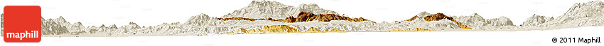 Physical Horizon Map of Konso, shaded relief outside