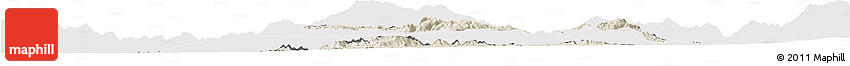 Shaded Relief Horizon Map of Konso, cropped outside