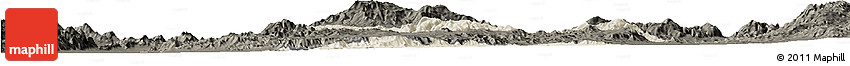 Shaded Relief Horizon Map of Konso, darken