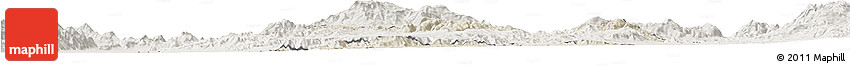 Shaded Relief Horizon Map of Konso, lighten