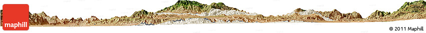 Shaded Relief Horizon Map of Konso, satellite outside