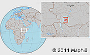 Gray Location Map of Konso