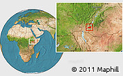 Satellite Location Map of Konso