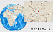 Shaded Relief Location Map of Konso