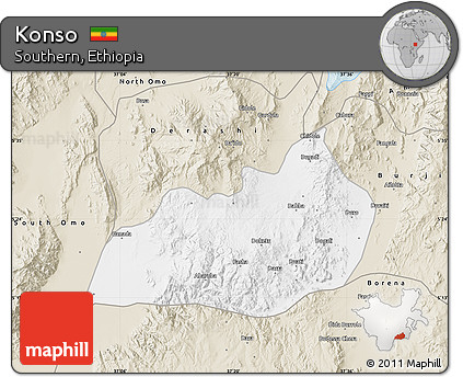 Classic Style Map of Konso