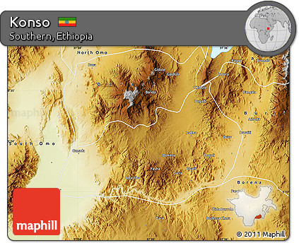 Physical Map of Konso