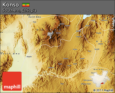 Physical Map of Konso
