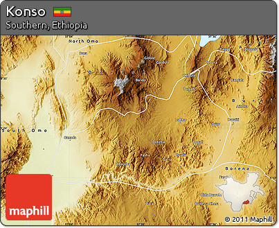 Physical Map of Konso