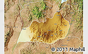 Physical Map of Konso, satellite outside