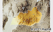 Physical Map of Konso, semi-desaturated