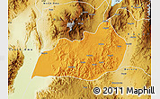 Political Map of Konso, physical outside