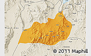 Political Map of Konso, shaded relief outside