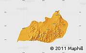 Political Map of Konso, single color outside