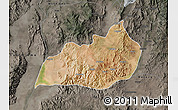 Satellite Map of Konso, darken, semi-desaturated