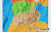 Satellite Map of Konso, political outside