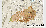 Satellite Map of Konso, shaded relief outside