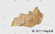 Satellite Map of Konso, single color outside