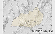 Shaded Relief Map of Konso, desaturated