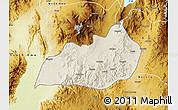 Shaded Relief Map of Konso, physical outside