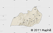 Shaded Relief Map of Konso, single color outside