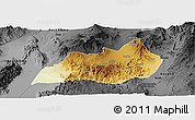 Physical Panoramic Map of Konso, darken, desaturated