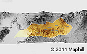 Physical Panoramic Map of Konso, desaturated