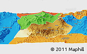 Physical Panoramic Map of Konso, political outside
