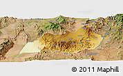 Physical Panoramic Map of Konso, satellite outside