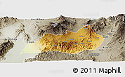 Physical Panoramic Map of Konso, semi-desaturated