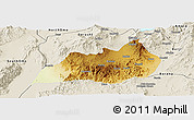 Physical Panoramic Map of Konso, shaded relief outside