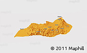 Political Panoramic Map of Konso, cropped outside