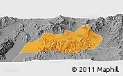 Political Panoramic Map of Konso, desaturated