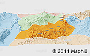 Political Panoramic Map of Konso, lighten