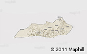 Shaded Relief Panoramic Map of Konso, cropped outside