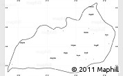 Blank Simple Map of Konso, cropped outside